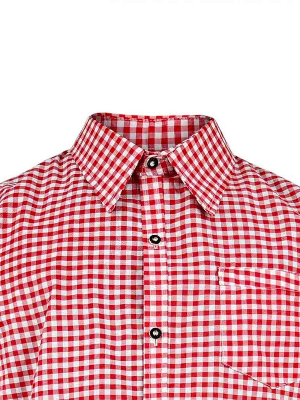 Red Bavarian Checked Button Down Shirt | Oktoberfest Costume | German Outfit